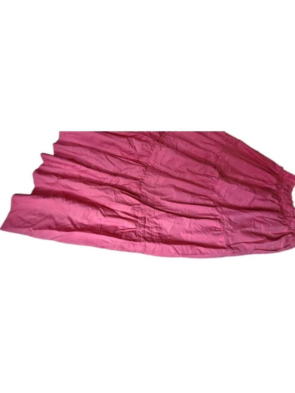 Anthropologie The Somerset Poplin Tiered Maxi Skirt Pink Smocked Pocket XXS NWT - Picture 7 of 13
